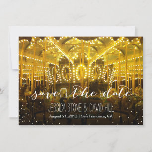 Save The Date Carousel Merry Go Round String Light Enregistrer l