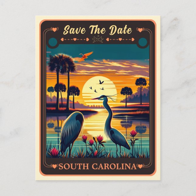 Save the date | Carte postale Invitation Caroline  (Devant)