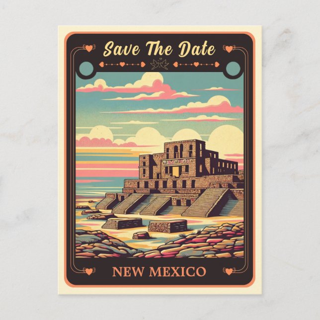Save the date | Carte postale Invitation Nouveau-M (Devant)