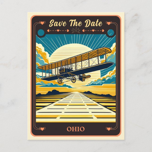 Save the date | Carte postale Ohio Invitation (Devant)