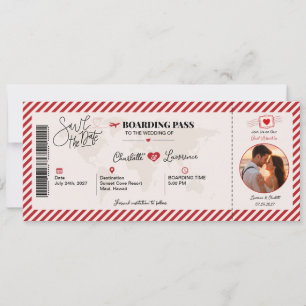 Save The Date Carton d'embarquement Enregistrez la date Invitati