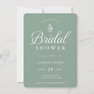 Save The Date Carton d'invitation de mariage chic simple vert sa