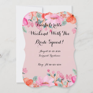 SAVE THE DATE CARTON D'INVITATION PINK ENTERREMENT DE VIE DE JEU