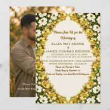 Carton d'invitation vertical de mariage avec photo
