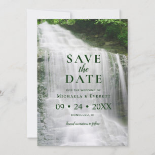 Save The Date Cascade Nature Mariage extérieur Enregistrer la da