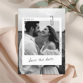 Save The Date Casual & Chic Photo Frame Wedding 