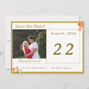 Save The Date Catholique Terracotta Rose Appartement Enregistrer