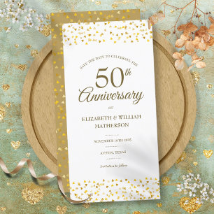 Save The Date Célébration classique de 50 ans de mariage avec de