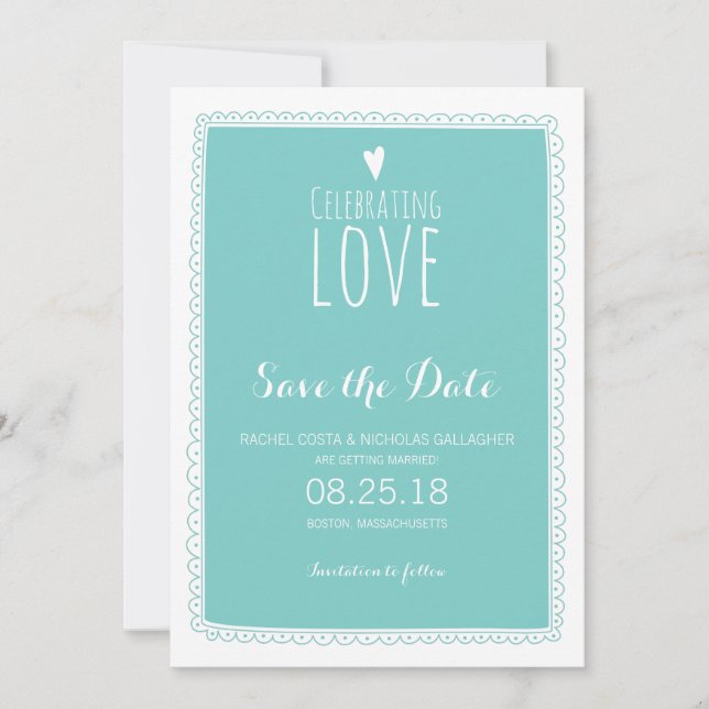 Save The Date Célébration de l'Amour | Sauvegarder la Date (Devant)