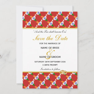Save The Date Célébration spéciale de mariage chrétien en INDE e