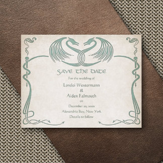 Save The Date Celtic Viking Dragon Mariage