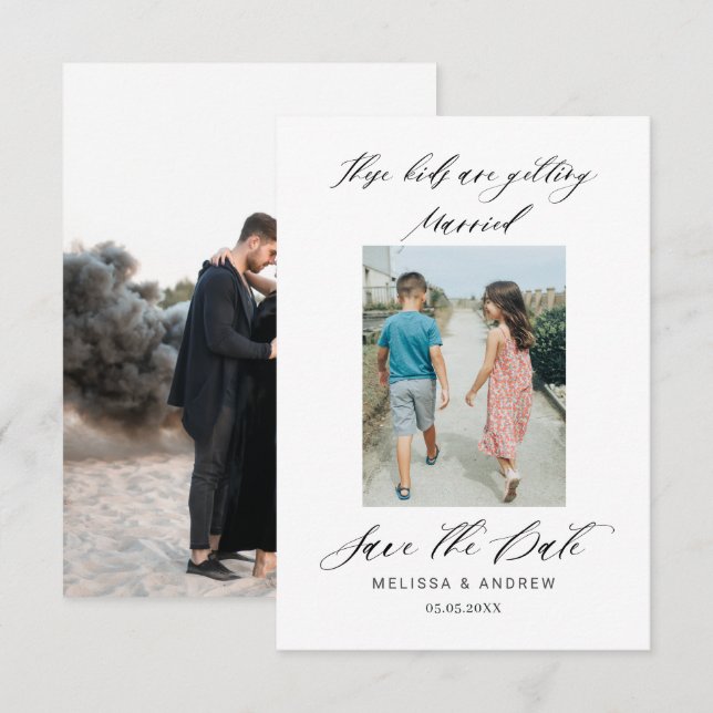 Save The Date Ces enfants se marient, sauf la date (Devant / Derrière)