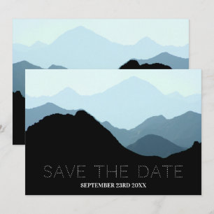 Save The Date Chaîne de Blue Mountain, Mariage Rustique
