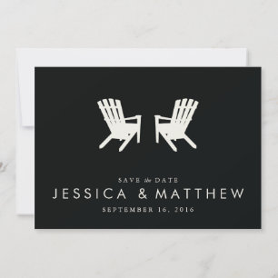 Save The Date Chaises Muskoka Enregistrer la date // Noir