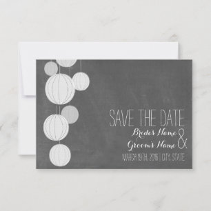 Save The Date Chalkboard Inspiré Lanternes Blanches Enregistrer