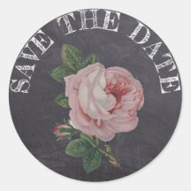 Save the Date Chalkboard Stil Vintage Rose