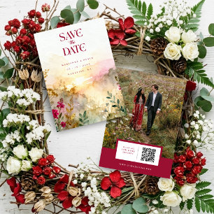 Save The Date Champ de fleurs sauvages exotiques et magnifiques 