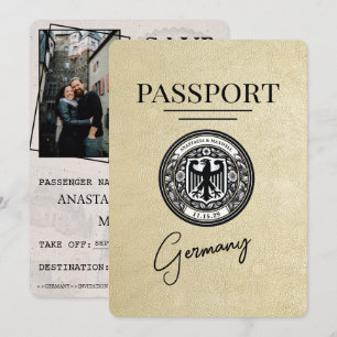 Save The Date Champagne Allemagne Passeport Enregistrer La Date