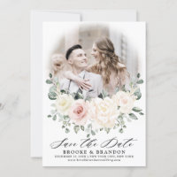 Champagne Ivory Blush rose Floral Vert Photo