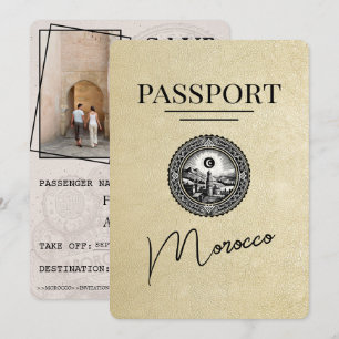 Save The Date Champagne Maroc Passeport Enregistrer La Date