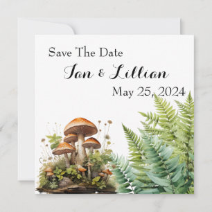 Save The Date Champignons Mariage rustique Enregistrer la date