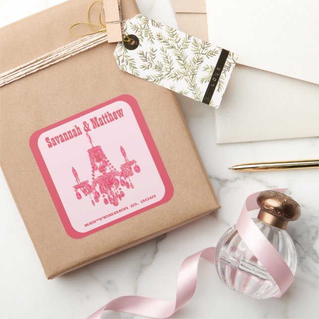 Save the Date Chandelier Fontier Wedding Sticker (Schenken)