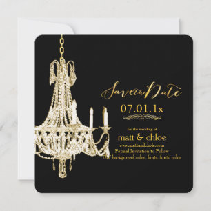 Save The Date Chandelier PixDezines/date de sauvegarde/arrière -