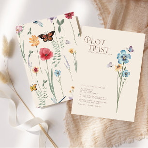 Save The Date Changement de date de mariage à fleurs sauvages bl