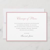 Changement de plan Dusty Rose rose Mariage Pas de 