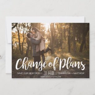 Save The Date Changement de plan Photo Mariage reporté