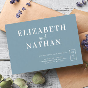 Save The Date Changement moderne minimal de date Report Mariage