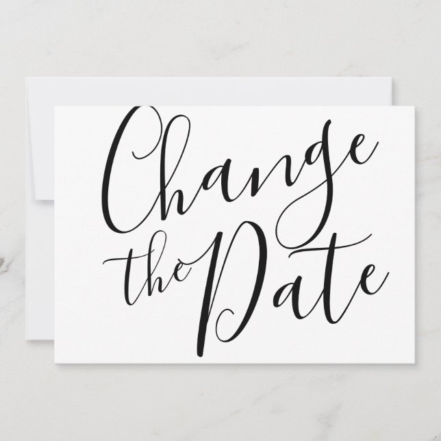 Save The Date Changement Simple de Date Reporté Événement Annulé (Devant)