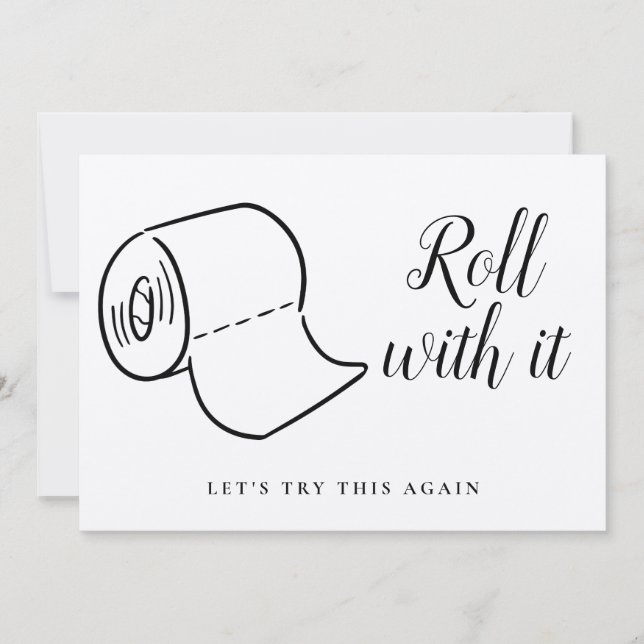 Save The Date Changer la date reportée événement annulé Rustique (Devant)