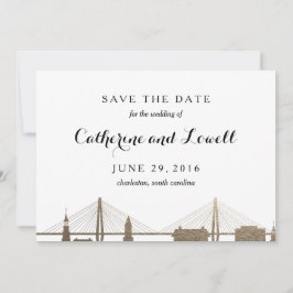 Save The Date Charleston Caroline du Sud Faux Gold Enregistrer l