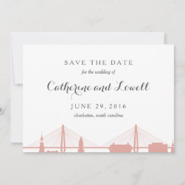 Save The Date Charleston South Carolina Blush Enregistrer la dat