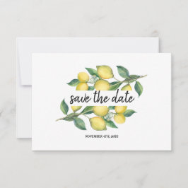 Save The Date Charme Aquarelle Citron Tropical Enregistrer La Da