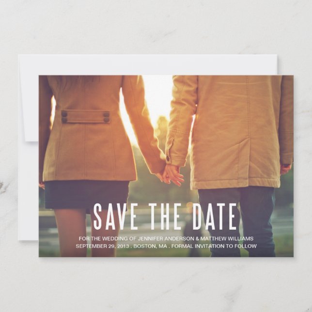 SAVE THE DATE CHARME RÉTRO | ANNONCE DE MISE À JOUR DE LA DATE (Devant)