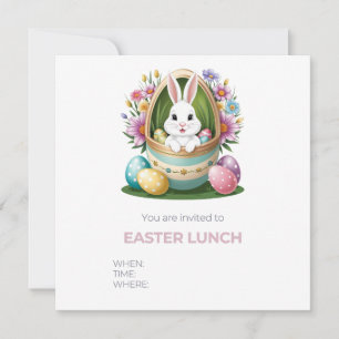 Save The Date Chasse aux oeufs de Pâques : lapin
