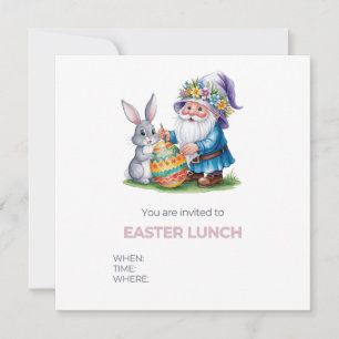Save The Date Chasse aux oeufs de Pâques : Lapin d'aquarelle et