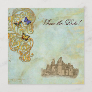 Save The Date Château médiéval Fairy Tale
