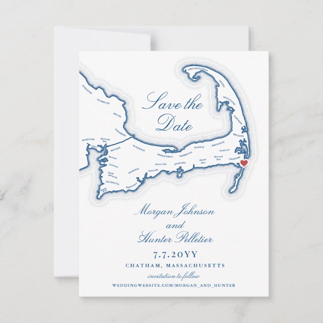 Save The Date Chatham Bars Inn Cape Cod Wedding Enregistrer La D (Devant)