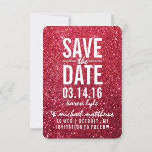 Save The Date   Cherry Glitzer Fab