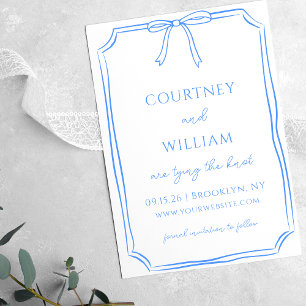 Save The Date Chic Attacher le noeud à la main tirée bow Whimsic