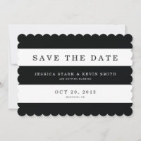 Chic Black Stripes Enregistrer la date