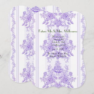 Save The Date Chic de Chabby, lavande, toile, motif, floral, Vic
