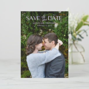 Save The Date Chic Lilac Photo Mariage moderne