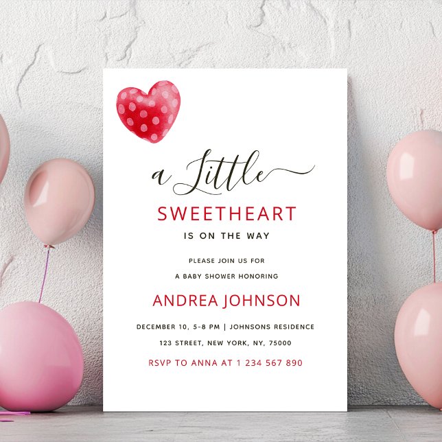 Save The Date Chic Little Sweetheart Baby Shower de la Saint-Val (Créateur téléchargé)