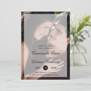 Save The Date Chic simple photo Elégant Mariage espagnol