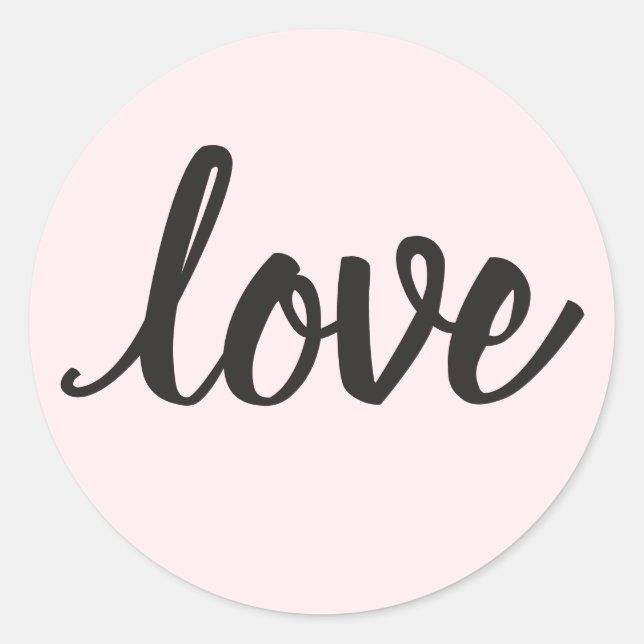 Save the Date Chic Wedding Modern Liebe Pink Black Runder Aufkleber (Vorderseite)
