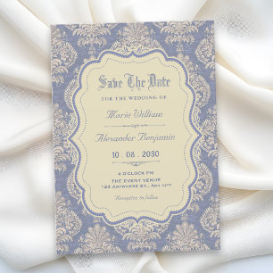 Save The Date chinoiserie royale vintage